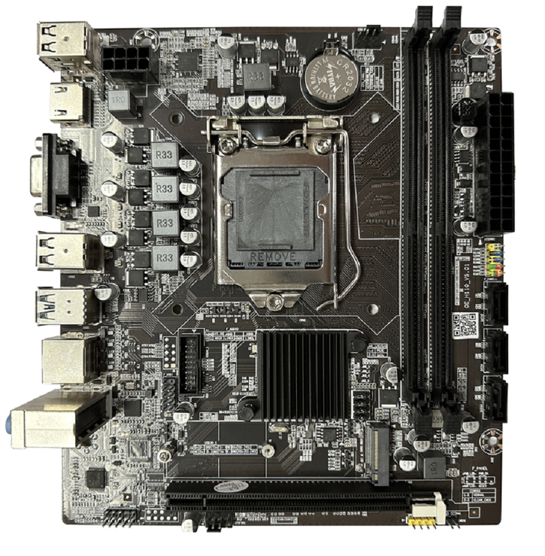 ETEK H110 Chipset Micro-ATX carte mère pour les processeurs de 6e à 9e génération Double canal DDR4 VGA+HDMI Sorties 3 * Ports SATA + 1 * M.2 Fente
