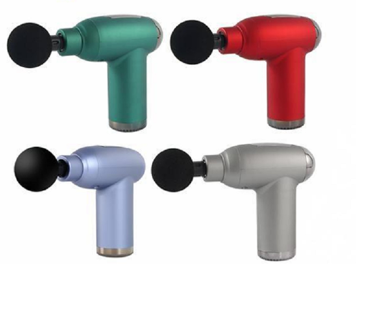 Pistolet de massage en ABS avec batterie 1500mAh et puissance 24W, contrôle par bouton, 6 modes + 32 modes LCD