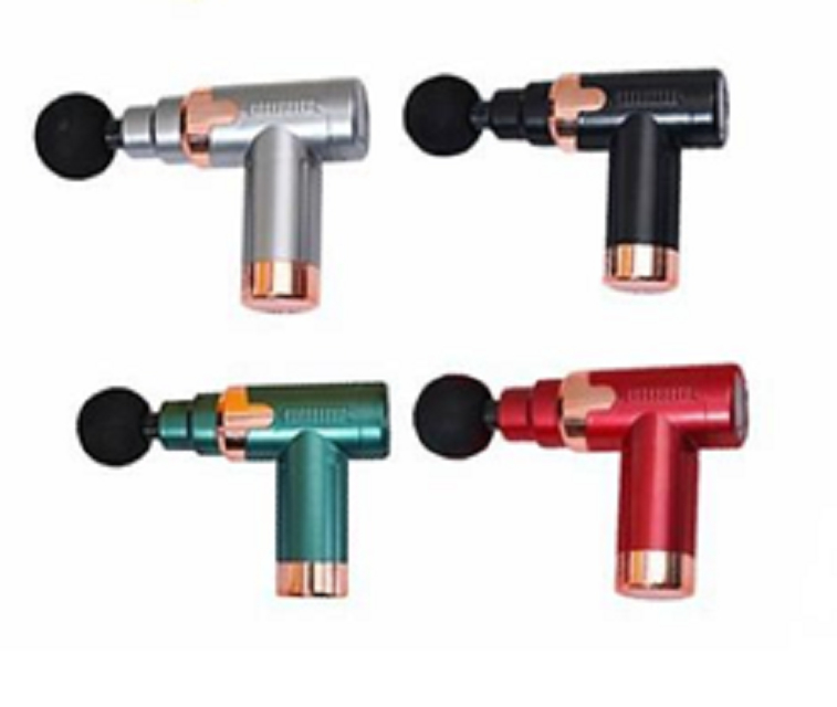 Pistolets de massage ETEK Fonctionnalité ABS + composants électroniques Construction avec commande de bouton 1200mAh Batterie 25W 4 têtes de masseur 4-couleur