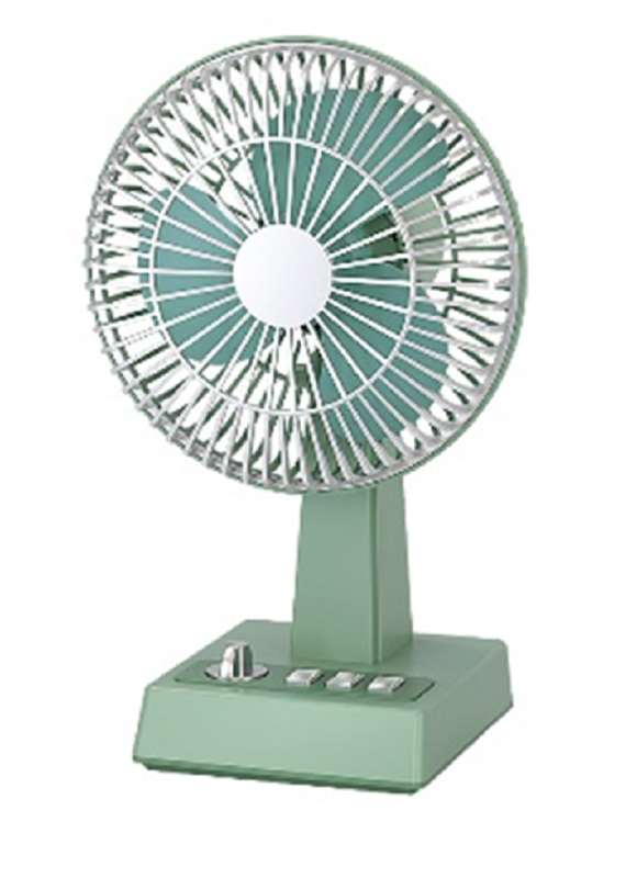 Ventilateur à moteur sans balai rechargeable ETEK 3600mAh, autonomie de 5 à 8 heures, vert/rose