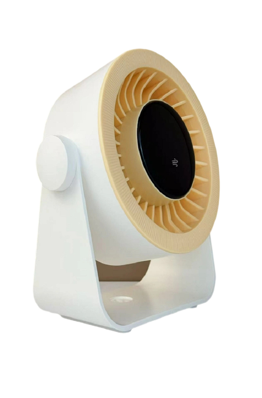 7.3W Rated Power USB Desk Fan with 5V/2A Input and Skin/Gray Color for Home and Office Use