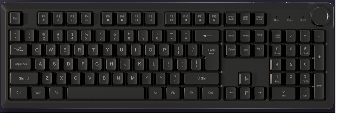 Clavier filaire USB pleine taille ETEK, 448mm, ABS+Membrane, touches de fonction FN, membrane argentée, touches noires