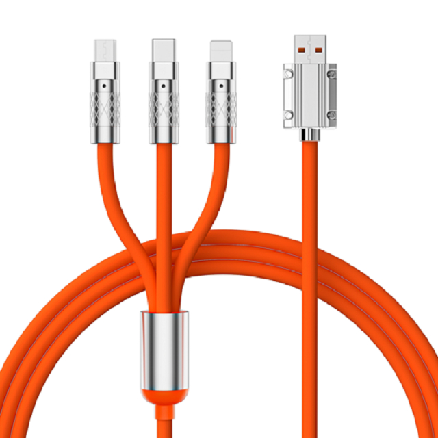 Câble USB ETEK 120cm à charge rapide, PVC + Alliage de zinc, CCA 4 cœurs, Indicateur LED, Personnalisable multi-couleurs