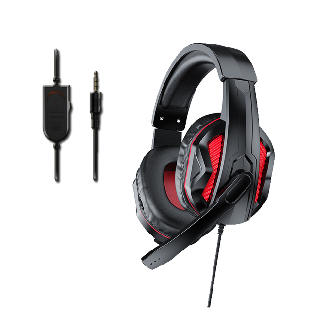Casque de jeu filaire avec micro antibruit, pilote de 40 mm, prise USB + double prise 3,5 mm, câble de 2 m, pour l'e-sport, le télétravail, etc.
