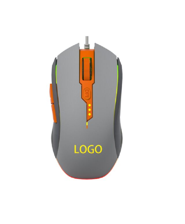 Souris de jeu câblée 6D, LED arc-en-ciel, 4 niveaux d'IPI (1200-3600), A603 IC, 96g léger, 1,4m câble tressé