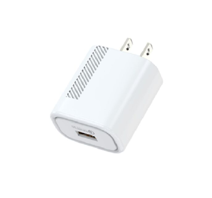 Chargeur murale de 18 W, prise américaine, sortie multi-voltage (5V-12V), compact 62,5*43*27mm, entrée CA 100-240V