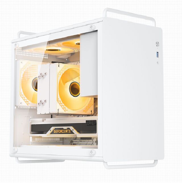 20L Compact Gaming PC Case, M-ATX/ITX, GPU 326mm, CPU Cooler 155mm, PSU 140mm, Options de double panneau avant, Filtres à poussière magnétique