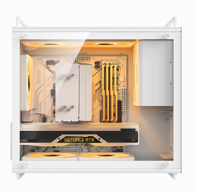 20L Compact Gaming PC Case, M-ATX/ITX, GPU 326mm, CPU Cooler 155mm, PSU 140mm, Options de double panneau avant, Filtres à poussière magnétique