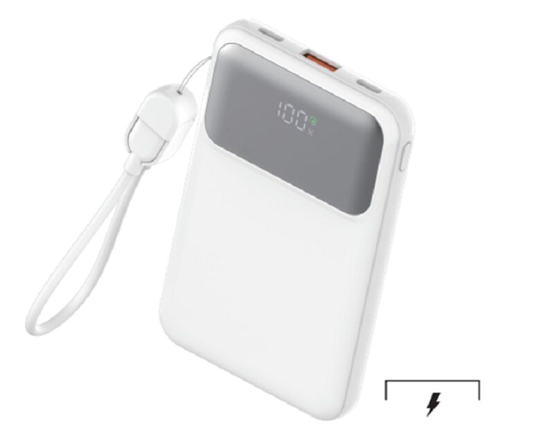 Une banque d'alimentation de 10000 mAh,22.5W PD, double type C, pile polymère de catégorie A