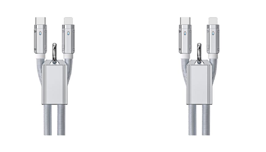 65W/27W câble de charge rapide tressé en silicone, C à C / C à la foudre,1m, argent, coque en alliage de zinc, prend en charge la synchronisation de données et de données.