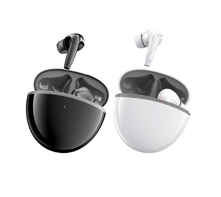 ANC TWS écouteurs, Mic MEMS, F13 diaphragme composite, Type-C, 200mAh boîtier, Noir/Blanc