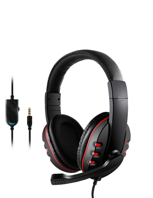 Casque de jeu filaire, pilotes 40 mm, microphone antibruit, double prise 3,5 mm + USB, câble de 2 m