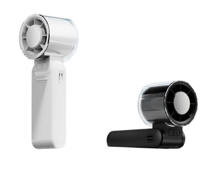 Ventilateur pliable de 4000 mAh, 4 vitesses, cadre métallique, type-C, 3 couleurs