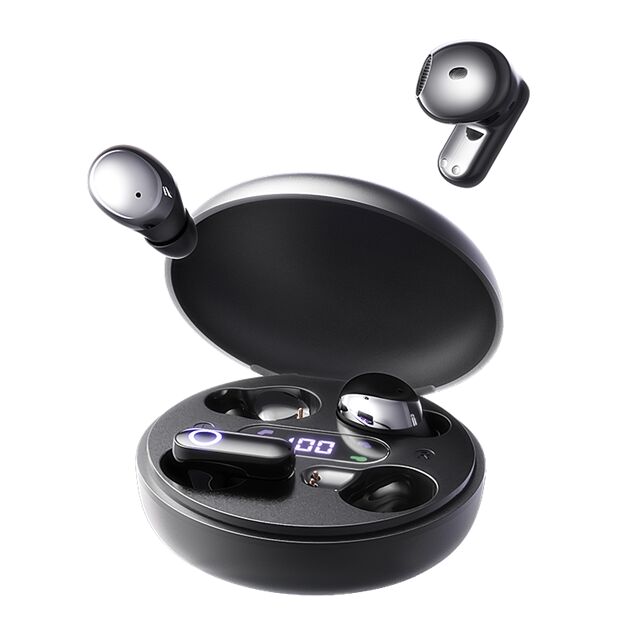 TWS Bluetooth 6.0 écouteurs, 12 mm pilote, 4,5 heures de jeu, chargeuse USB-C