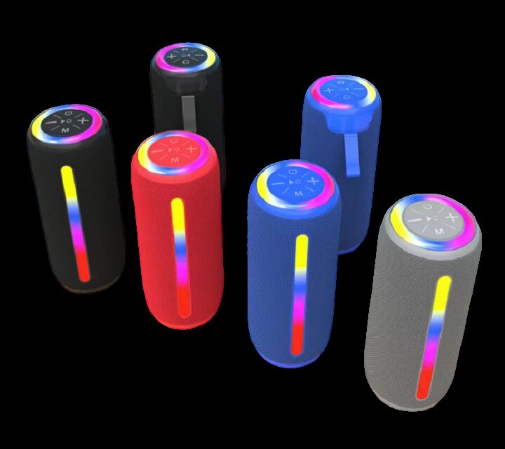Enceinte Bluetooth d'extérieur, 5W*2, haut-parleurs de 57 mm, 1200 mAh, Multi-Play (BT/AUX/TF/USB)