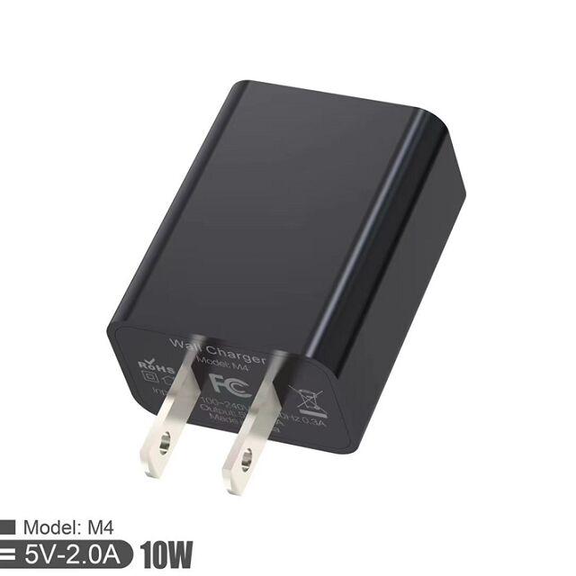 Chargeur murale européen 5V/2A, taille compacte, noir/blanc, boîte couleur