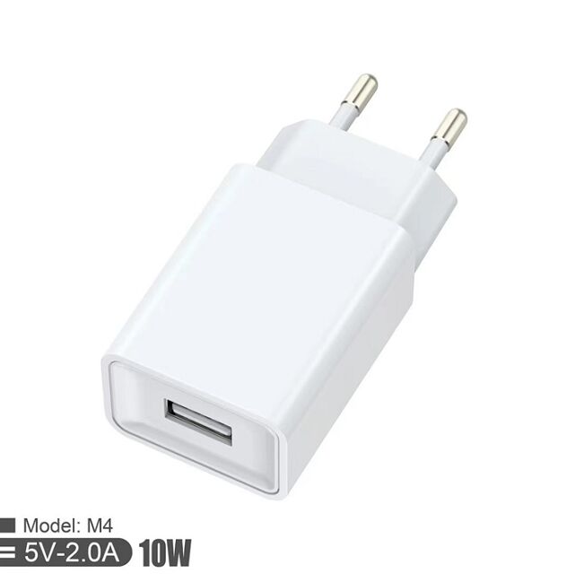 Chargeur murale européen 5V/2A, taille compacte, noir/blanc, boîte couleur