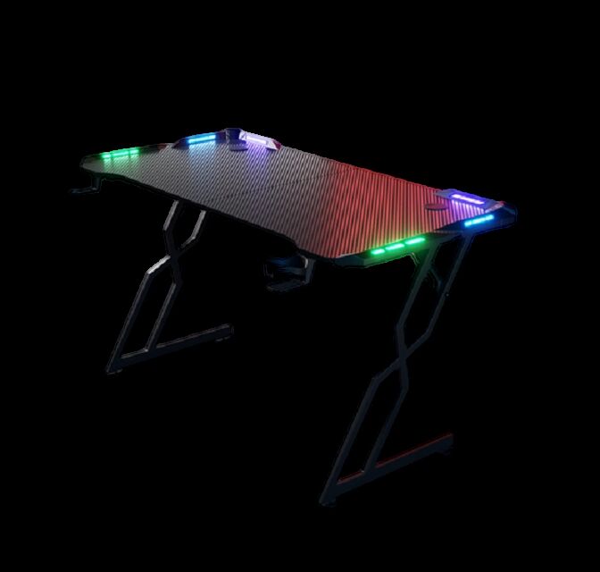 Tableau de jeu, Base en acier, avec/sans lumière LED, 1.2/1.4/1.6M, Porte-coupe et Pad de souris