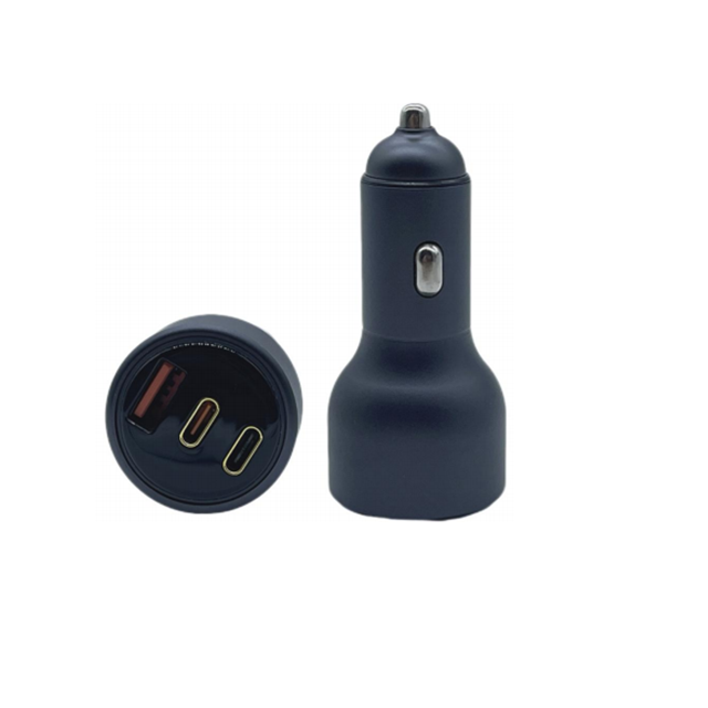 Chargeur de voiture de 95W, double type-C + USB-A, 65W PD de charge rapide