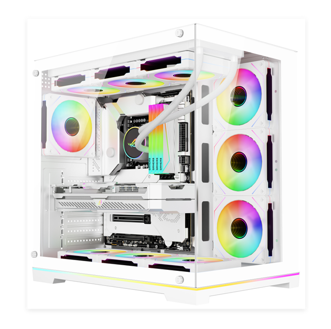 Étui PC ATX à tour complète avec verre trempé, refroidissement à l'eau de 360 mm et support VGA de 380 mm