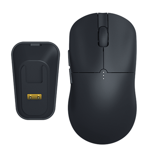 Souris sans fil tri-mode rechargeable avec base de chargement – ​​Filaire/Bluetooth/2,4 G, 6 touches programmables