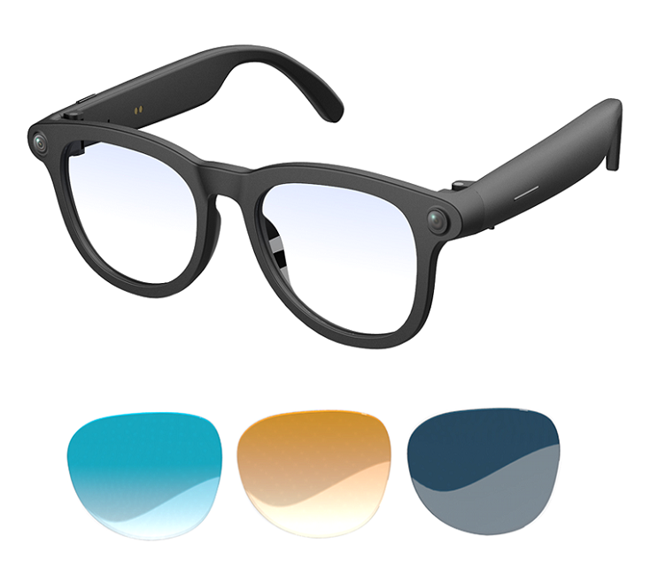 Bluetooth 6.0 lunettes de soleil intelligentes avec caméra et traduction en temps réel, rechargeable de type C