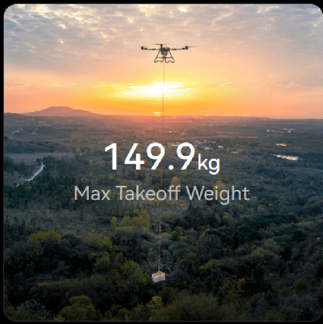 Le Z80 est un drone agricole phare: 80 litres de pulvérisation + 120 litres de décharge + 80 kg de levage.