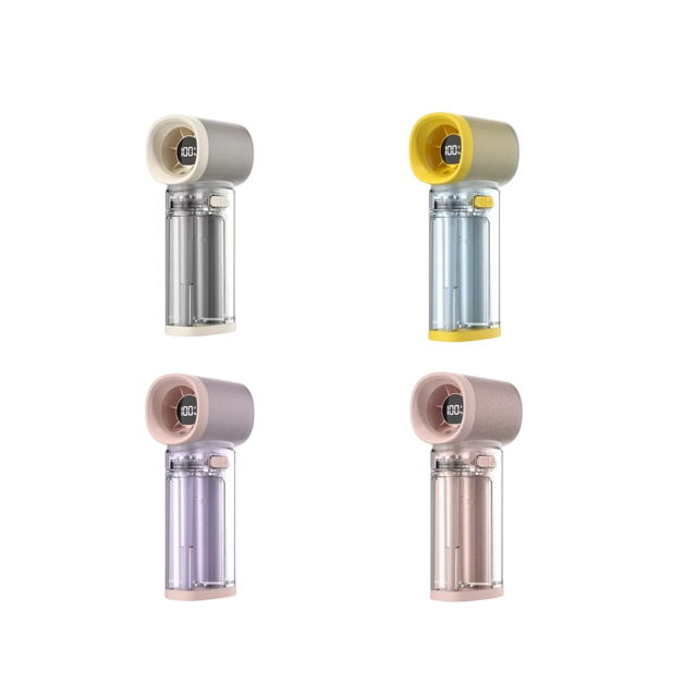 Ventilateur de brouillard portable de 3000 mAh 40 ml réservoir / 8W double refroidissement Type-C à recharge rapide 4 couleurs