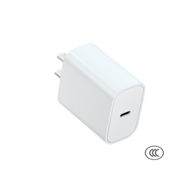 Boîte de couleur chargeur rapide PD 25W européen, entrée AC 100-240V, blanc