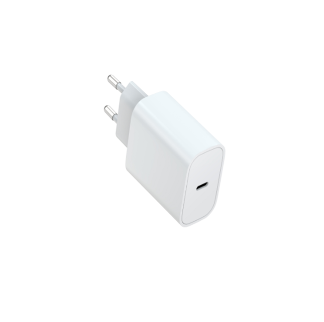 Boîte de couleur chargeur rapide PD 25W européen, entrée AC 100-240V, blanc