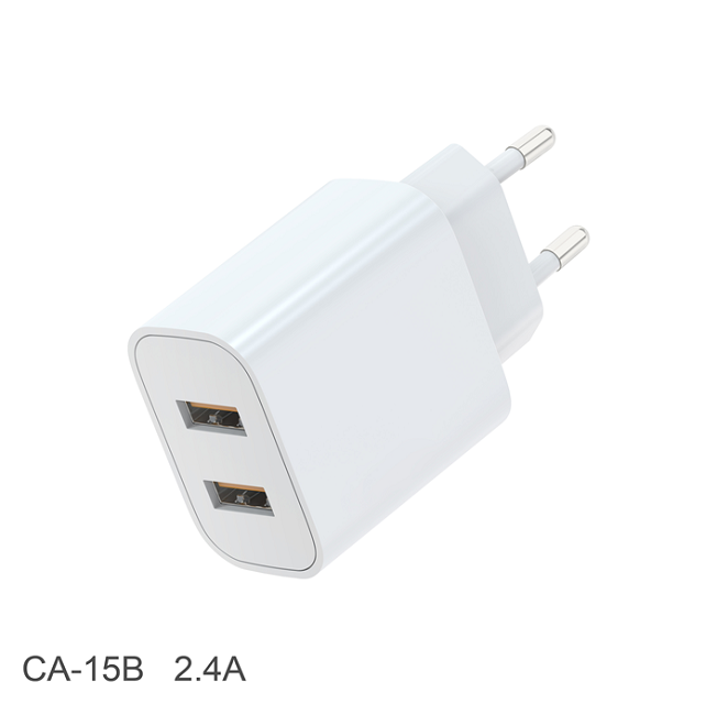 12W EU Plug 5V 2.4A Adaptateur de courant Boîte de couleur, Blanc