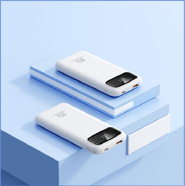 10000 mAh 22,5W Smart Display Power Bank, Type-C PD Fast Charge, Écran numérique et compagnie aérienne approuvé