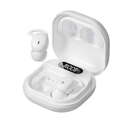 V5.4 Écouteur Bluetooth Prend en charge les protocoles A2DP AVRCP HFP Temps de parole 3-5 heures F6 Haut-parleur à anneau de cuivre en noir et blanc