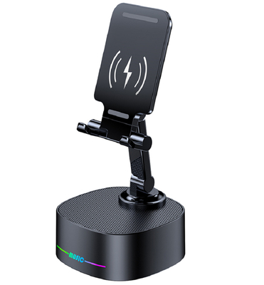 Sortie d'alimentation 8W 15W Chargement sans fil RGB Lumière ambiante 2000mAh Batterie Bluetooth 5.3 TWS Connexion pour le camping en plein air