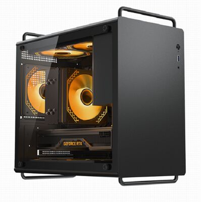 20L Compact Gaming PC Case, M-ATX/ITX, GPU 326mm, CPU Cooler 155mm, PSU 140mm, Options de double panneau avant, Filtres à poussière magnétique